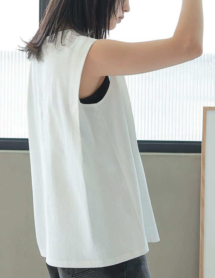 綿天竺ショルダータックノースリーブTシャツ[mb] トップス 人気レディースファッション通販 リエディ