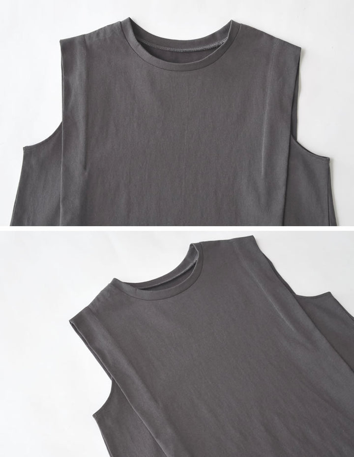 綿天竺ショルダータックノースリーブTシャツ[mb] トップス 人気レディースファッション通販 リエディ