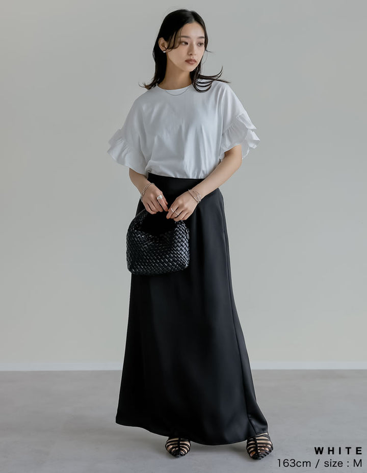 【TIME SALE 20%OFF ¥2,498⇒¥1,998】綿天竺ショルダーフリルTシャツ[mb] トップス 人気レディースファッション通販 リエディ