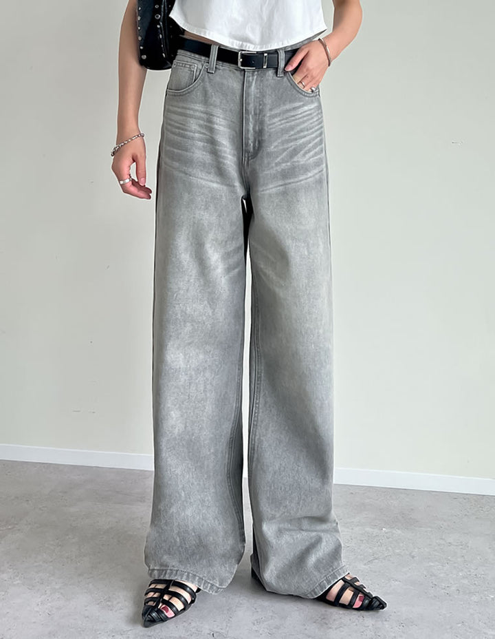 【TIME SALE 10%OFF ¥4,998⇒¥4,498】[2025 SUMMER COLLECTION][低身長/高身長サイズ有]コットンワイドストレートデニムパンツ パンツ 人気レディースファッション通販 リエディ