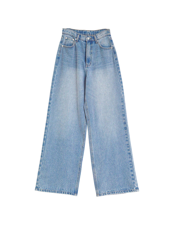 【TIME SALE 10%OFF ¥4,998⇒¥4,498】[2025 SUMMER COLLECTION][低身長/高身長サイズ有]コットンワイドストレートデニムパンツ パンツ 人気レディースファッション通販 リエディ