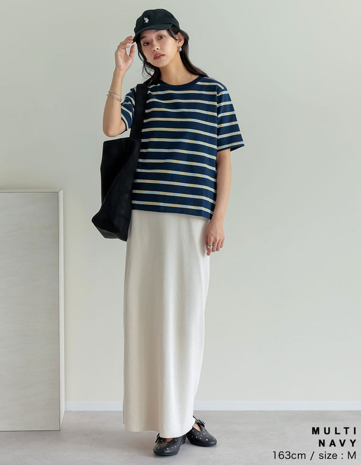 【TIME SALE 20%OFF ¥2,998⇒¥2,398】コットンブレンドボーダーor花柄Ｔシャツ[mb] トップス 人気レディースファッション通販 リエディ