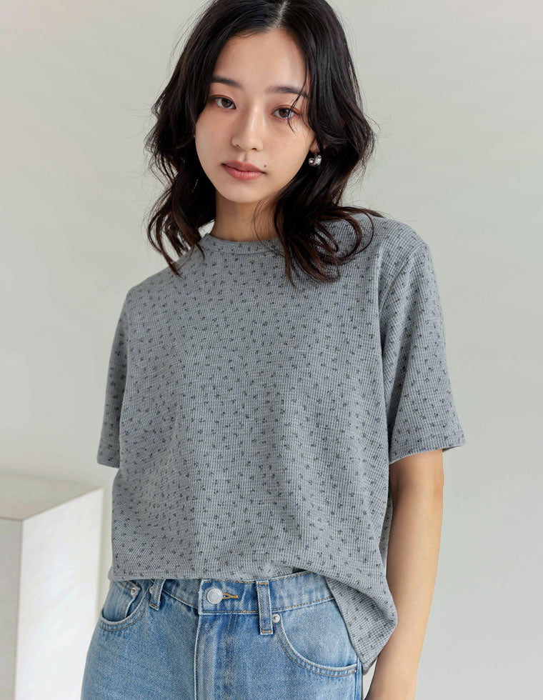 コットンブレンドボーダーor花柄Tシャツ - トップス通販 | 人気