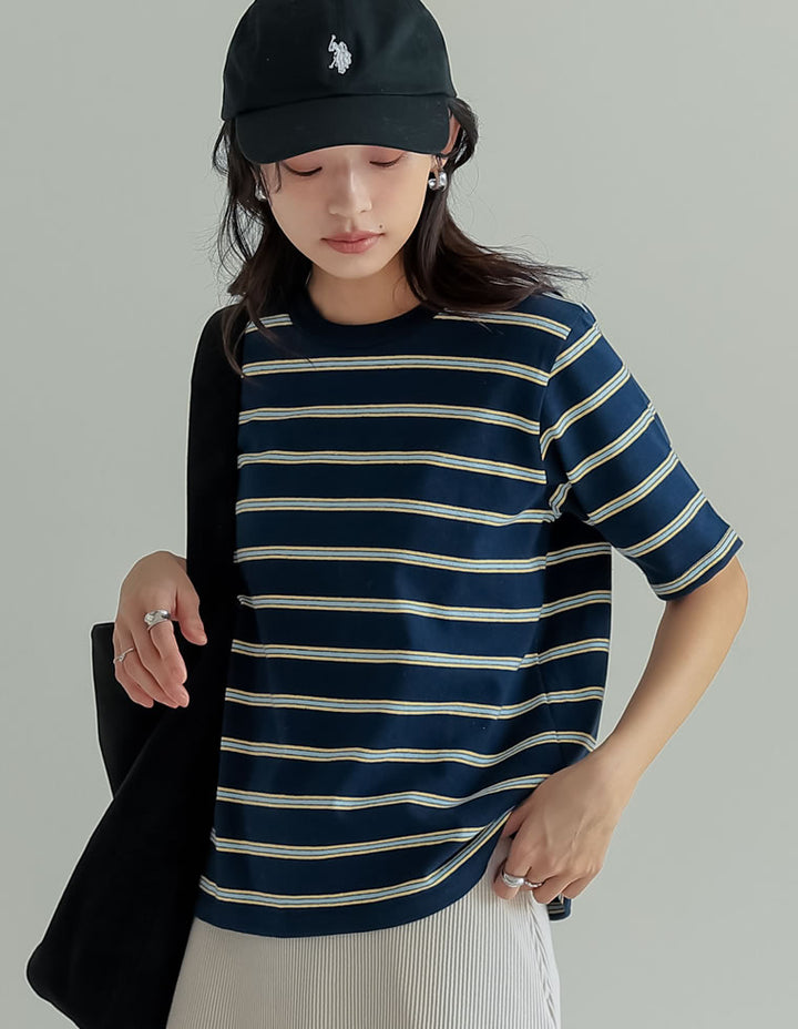 【TIME SALE 20%OFF ¥2,998⇒¥2,398】コットンブレンドボーダーor花柄Ｔシャツ[mb] トップス 人気レディースファッション通販 リエディ
