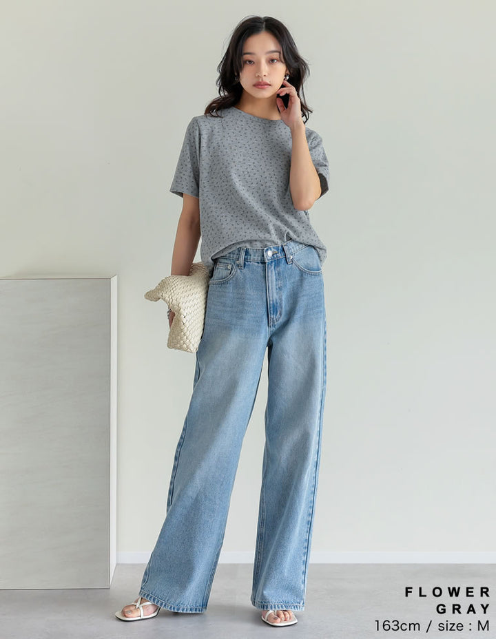 【TIME SALE 20%OFF ¥2,998⇒¥2,398】コットンブレンドボーダーor花柄Ｔシャツ[mb] トップス 人気レディースファッション通販 リエディ