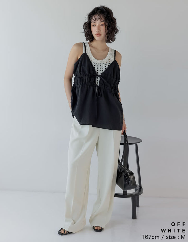 【TIME SALE 20%OFF ¥4,499⇒¥3,599】[2025 SUMMER COLLECTION]透かし編みノースリーブニットトップス[mb] トップス 人気レディースファッション通販 リエディ