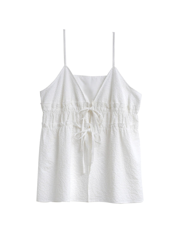 【TIME SALE 20%OFF ¥4,298⇒¥3,438】ギンガムチェックリボンキャミソールビスチェ[mb] トップス 人気レディースファッション通販 リエディ