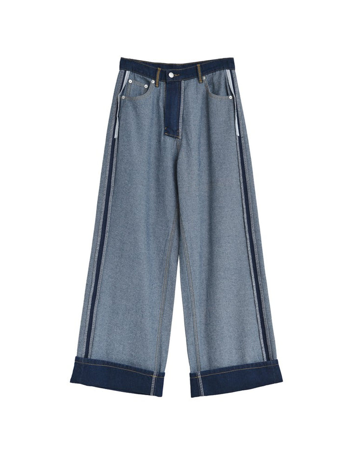 ≪8月29日待望の再販≫【再販記念！ クーポンで20%OFF ¥5,998⇒¥4,798 】〖クーポンコード：SH_20-RD_250829〗[リニューアル][新色追加][低身長/高身長サイズ有]ワイドストレートリバースデニムパンツ