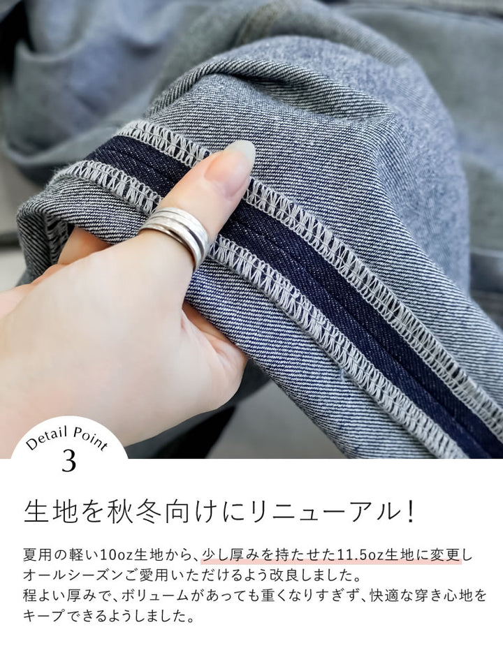 ≪8月29日待望の再販≫【再販記念！ クーポンで20%OFF ¥5,998⇒¥4,798 】〖クーポンコード：SH_20-RD_250829〗[リニューアル][新色追加][低身長/高身長サイズ有]ワイドストレートリバースデニムパンツ