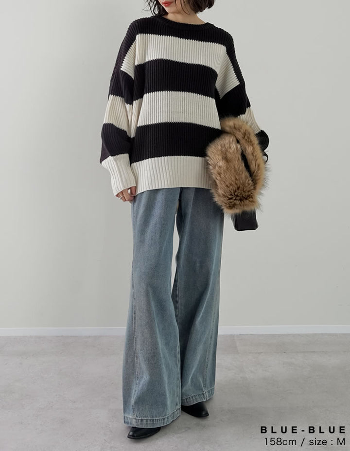 [低身長/高身長サイズ有]コットンデニムパネルワイドパンツ パンツ 人気レディースファッション通販 リエディ