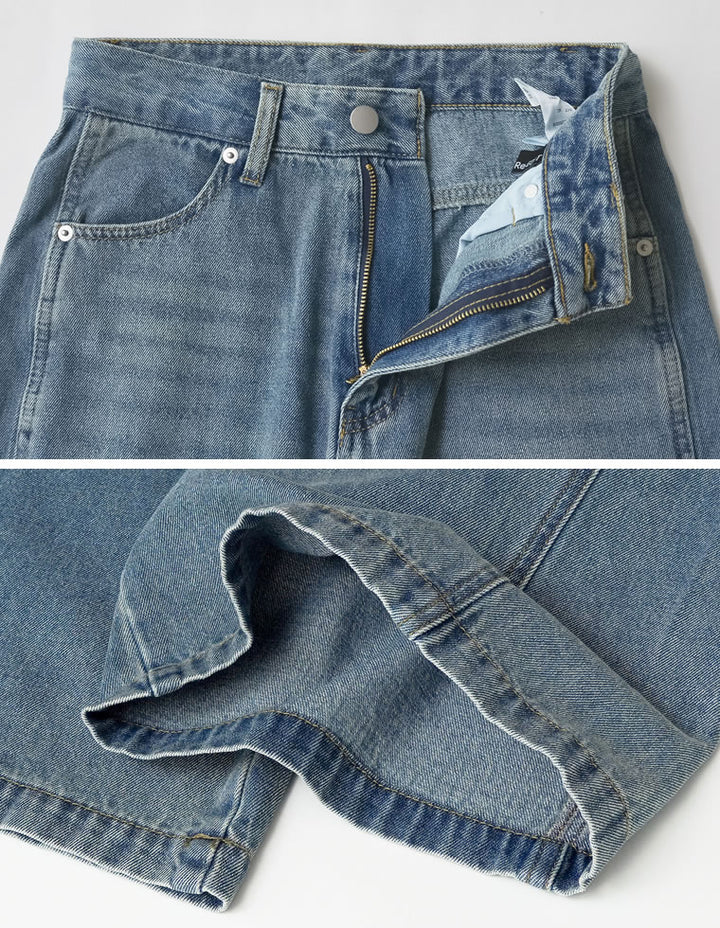 【TIME SALE 15%OFF ¥5,498⇒¥4,673】[2025 SUMMER COLLECTION][低身長/高身長サイズ有]コットンデニムパネルワイドパンツ パンツ 人気レディースファッション通販 リエディ