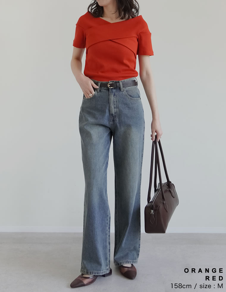 2WAYオフショルクロストップス - トップス通販 | 人気レディース