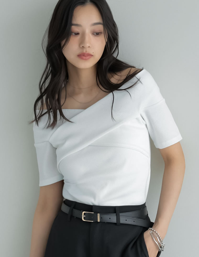 2WAYオフショルクロストップス - トップス通販 | 人気レディース