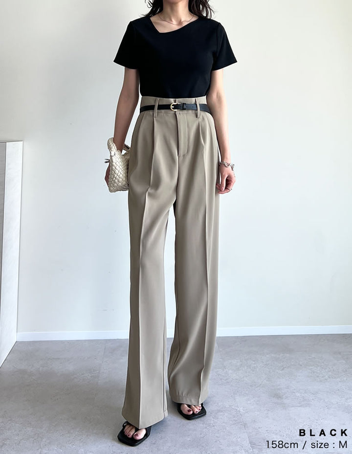 【TIME SALE 20%OFF ¥2,998⇒¥2,398】スムースカットソーアシンメトリーネックトップス[mb] トップス 人気レディースファッション通販 リエディ