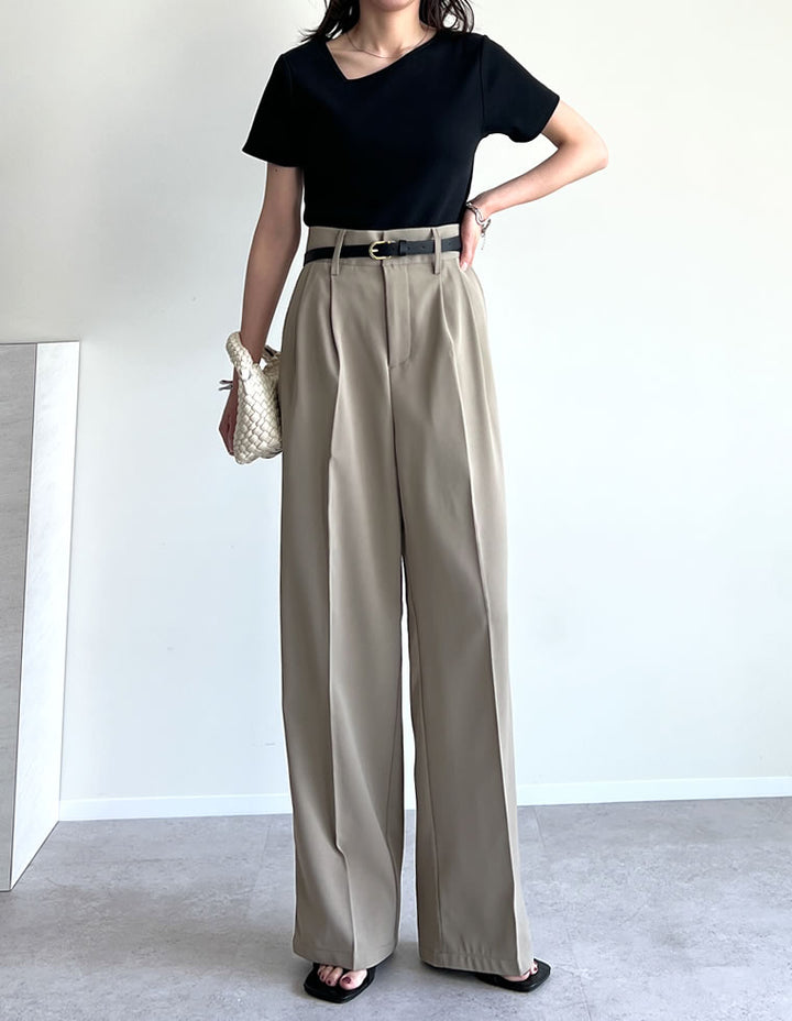 【TIME SALE 20%OFF ¥2,998⇒¥2,398】スムースカットソーアシンメトリーネックトップス[mb] トップス 人気レディースファッション通販 リエディ