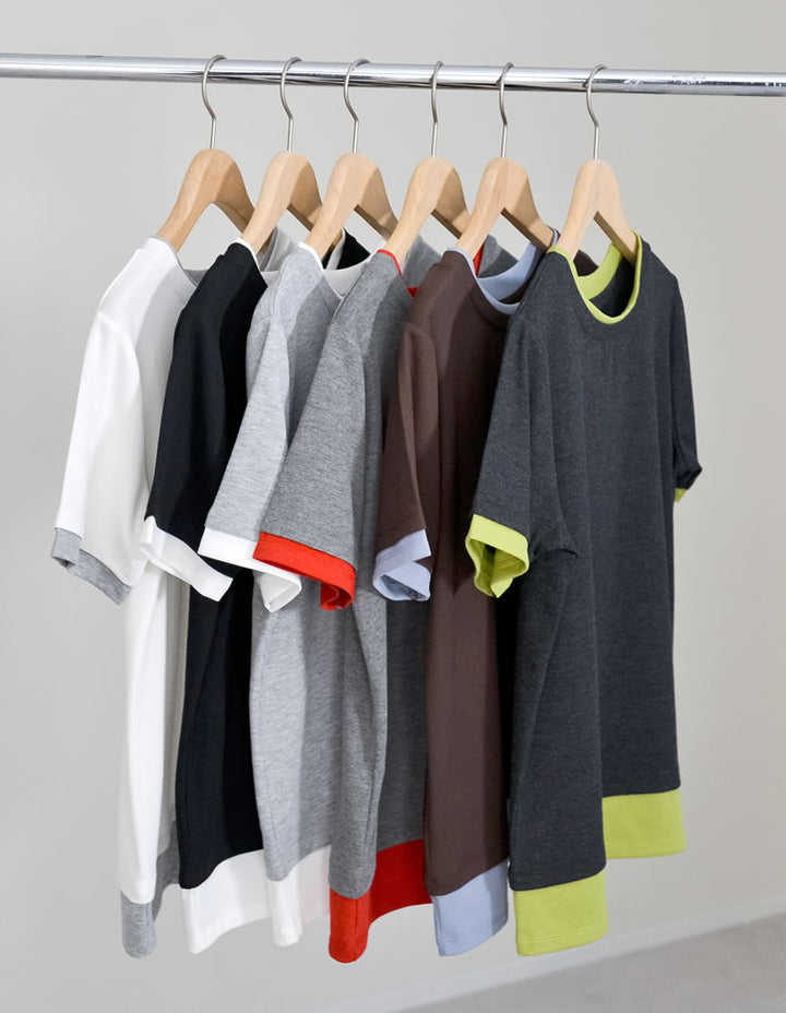 【TIME SALE 20%OFF ¥2,998⇒¥2,398】[2025 SUMMER COLLECTION]レイヤード風シアースムース半袖トップス[mb] トップス 人気レディースファッション通販 リエディ
