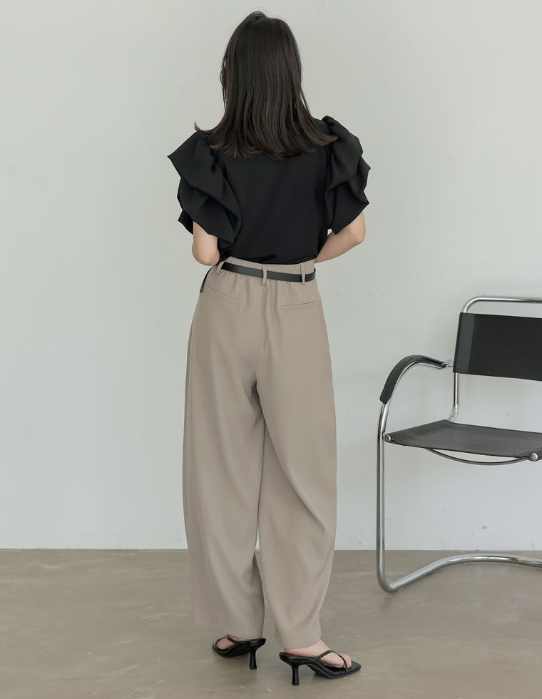 ジョーゼットフリルスリーブブラウス - トップス通販 | 人気レディース