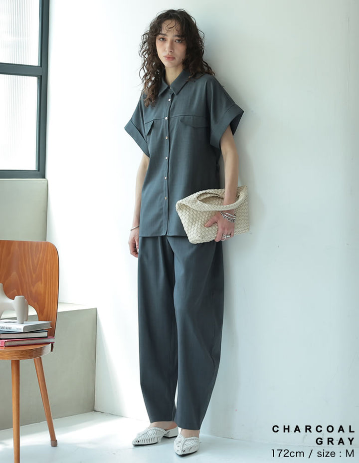 【TIME SALE 20%OFF ¥4,998⇒¥3,998】[2025 SUMMER COLLECTION][低身長/高身長サイズ有][洗える][セットアップ対応]リネンライクタックバレルレッグパンツ パンツ 人気レディースファッション通販 リエディ