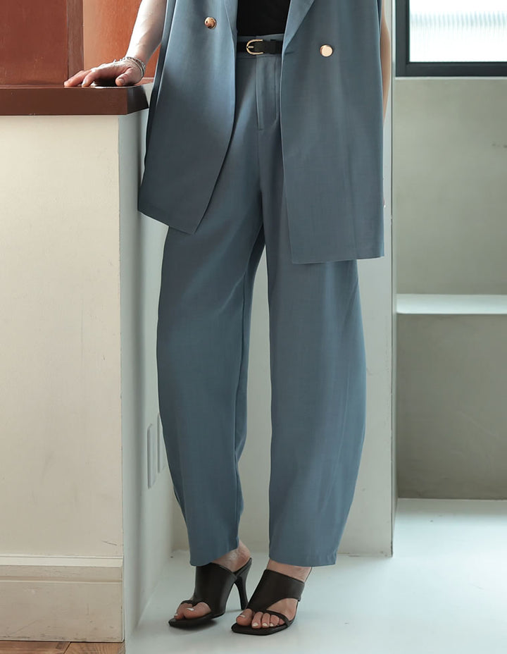 【TIME SALE 20%OFF ¥4,998⇒¥3,998】[2025 SUMMER COLLECTION][低身長/高身長サイズ有][洗える][セットアップ対応]リネンライクタックバレルレッグパンツ パンツ 人気レディースファッション通販 リエディ