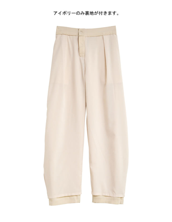 【TIME SALE 20%OFF ¥4,998⇒¥3,998】[2025 SUMMER COLLECTION][低身長/高身長サイズ有][洗える][セットアップ対応]リネンライクタックバレルレッグパンツ パンツ 人気レディースファッション通販 リエディ
