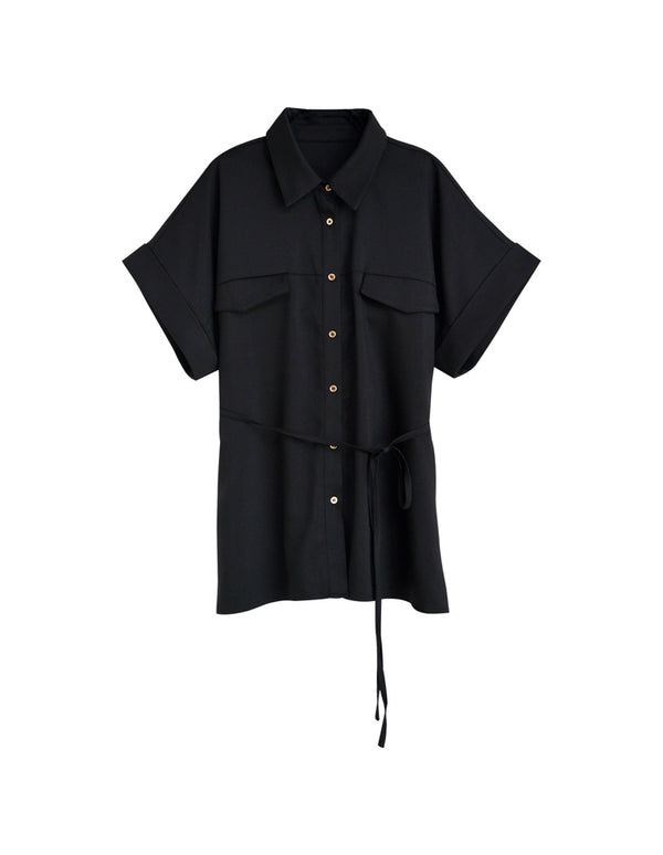 【TIME SALE 20%OFF ¥4,998⇒¥3,998】[2025 SUMMER COLLECTION]リネンライク金ボタンサファリシャツ[mb] トップス 人気レディースファッション通販 リエディ