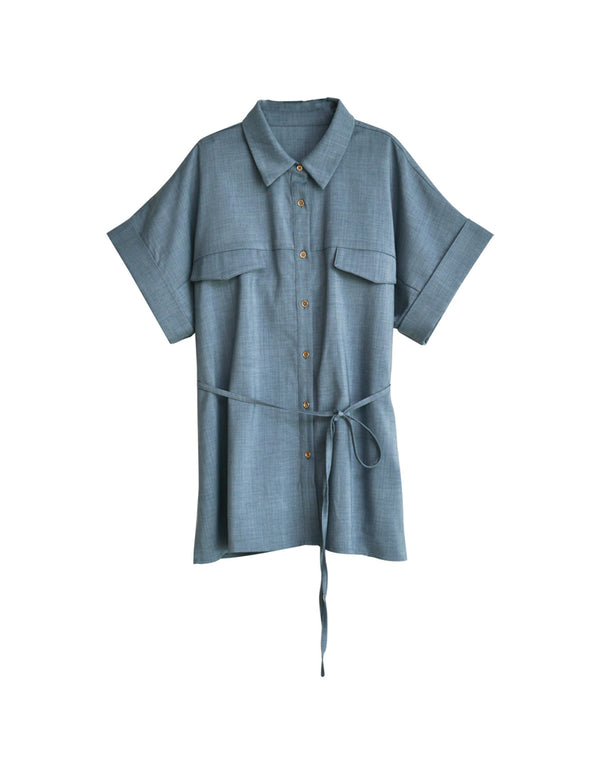 【TIME SALE 20%OFF ¥4,998⇒¥3,998】[2025 SUMMER COLLECTION]リネンライク金ボタンサファリシャツ[mb] トップス 人気レディースファッション通販 リエディ