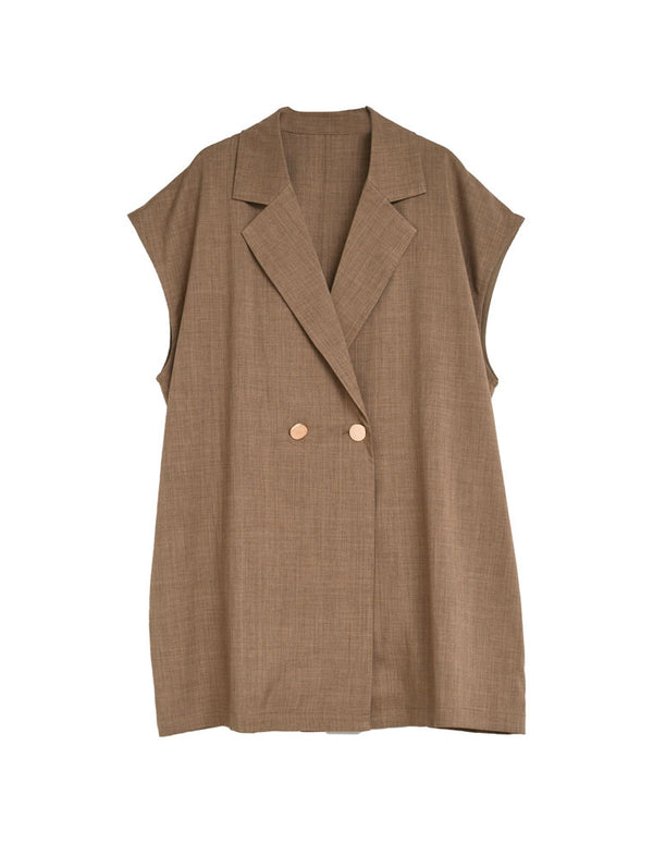 【TIME SALE 20%OFF ¥4,998⇒¥3,998】[2025 SUMMER COLLECTION][セットアップ対応][洗える]リネンライク金ボタンテーラードジレベスト ジャケット/アウター 人気レディースファッション通販 リエディ