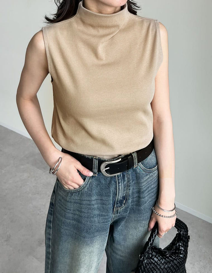 【TIME SALE 20%OFF ¥2,998⇒¥2,398】リブカットソーハイネックトップス[mb] トップス 人気レディースファッション通販 リエディ