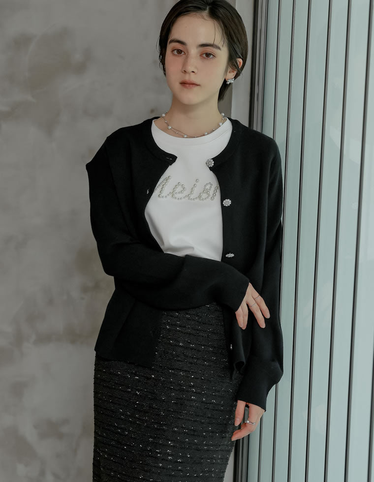 スムースコットンパールロゴTシャツ - トップス通販 | 人気レディース