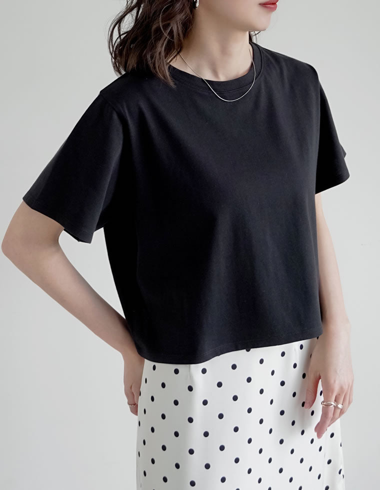 セミクロップド半袖Tシャツ - トップス通販 | 人気レディース