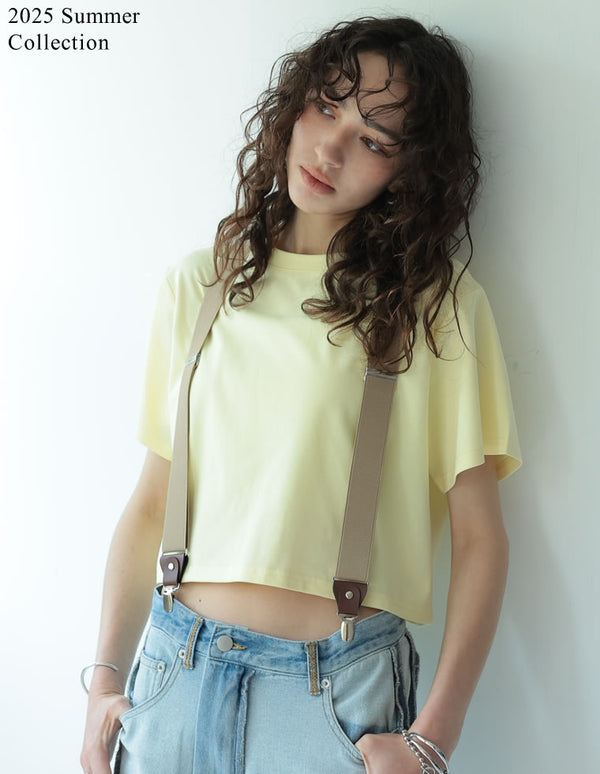 【PRE ORDER 20%OFFクーポン対象】[2025 SUMMER PRE ORDER]セミクロップド半袖Tシャツ[mb]