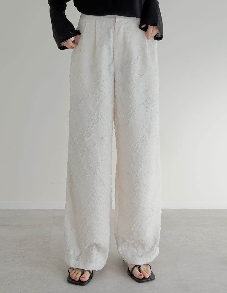 ジャガードフリンジストレートパンツ - パンツ通販 | 人気レディース