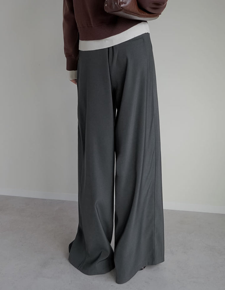 [2025AW COLLECTION][低身長/高身長/大きいサイズ有]タックプリーツワイドパンツ パンツ 人気レディースファッション通販 リエディ