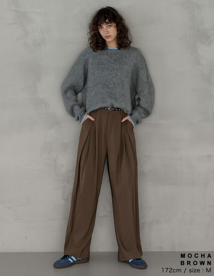 [2025AW COLLECTION][低身長/高身長/大きいサイズ有]タックプリーツワイドパンツ パンツ 人気レディースファッション通販 リエディ