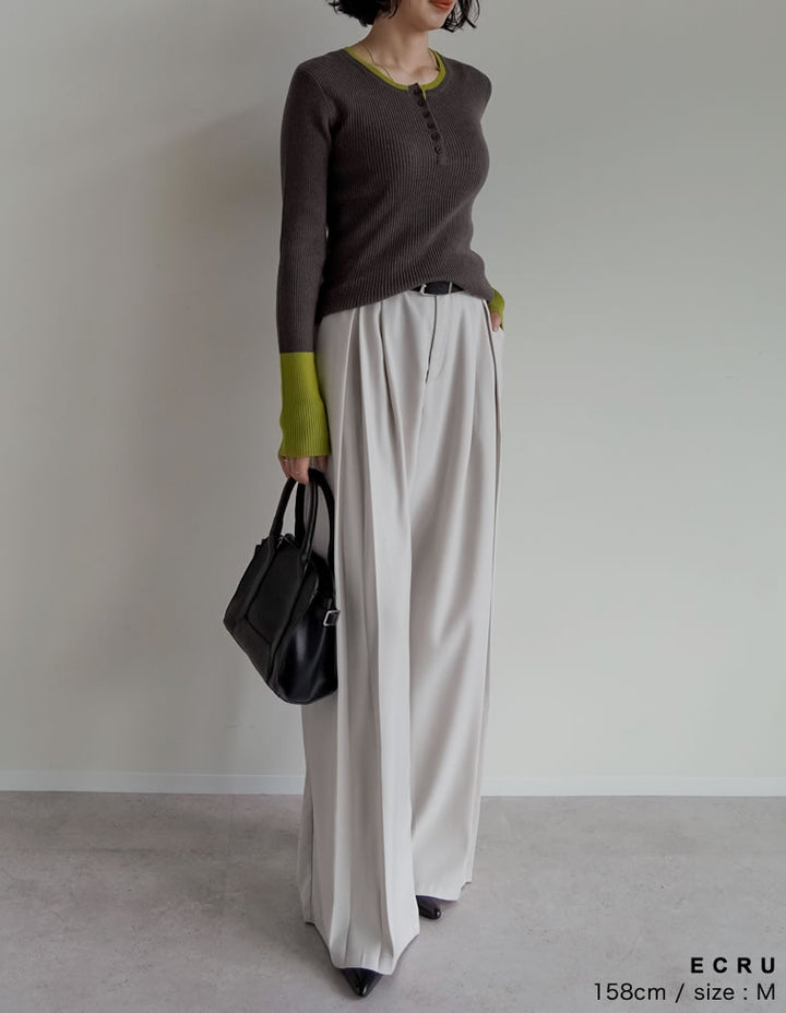 [2025AW COLLECTION][低身長/高身長/大きいサイズ有]タックプリーツワイドパンツ パンツ 人気レディースファッション通販 リエディ