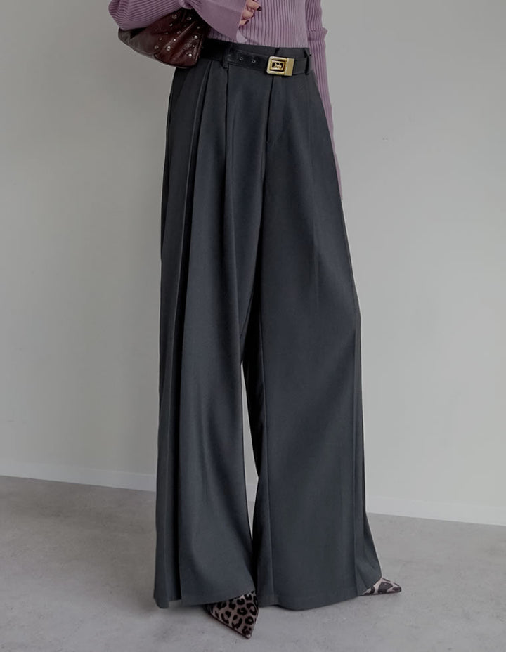 [2025AW COLLECTION][低身長/高身長/大きいサイズ有]タックプリーツワイドパンツ パンツ 人気レディースファッション通販 リエディ