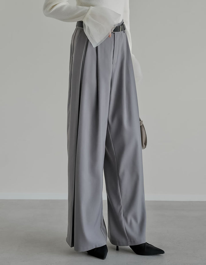 [2025AW COLLECTION][低身長/高身長/大きいサイズ有]タックプリーツワイドパンツ パンツ 人気レディースファッション通販 リエディ