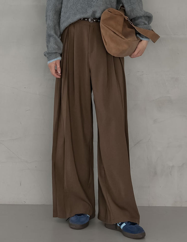 [2025AW COLLECTION][低身長/高身長/大きいサイズ有]タックプリーツワイドパンツ パンツ 人気レディースファッション通販 リエディ