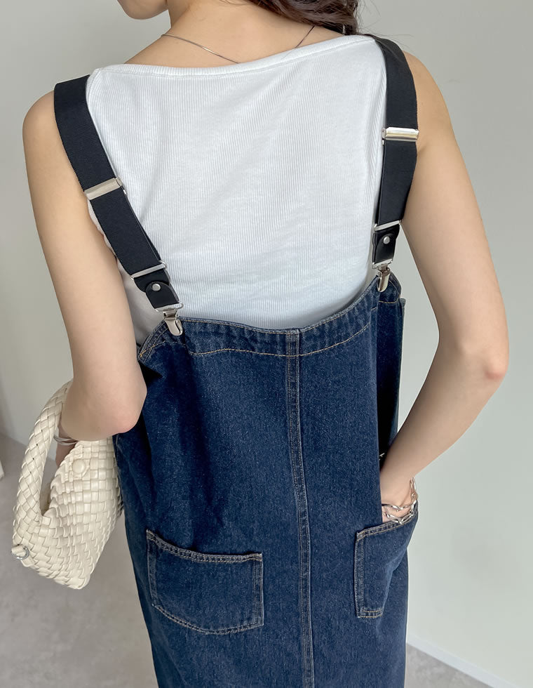 【美品】リミフゥ　ジャンパースカート・ワンピース・ギャザー・サスペンダー 美品】リミフゥ ジャンパースカート・ワンピース・ギャザー