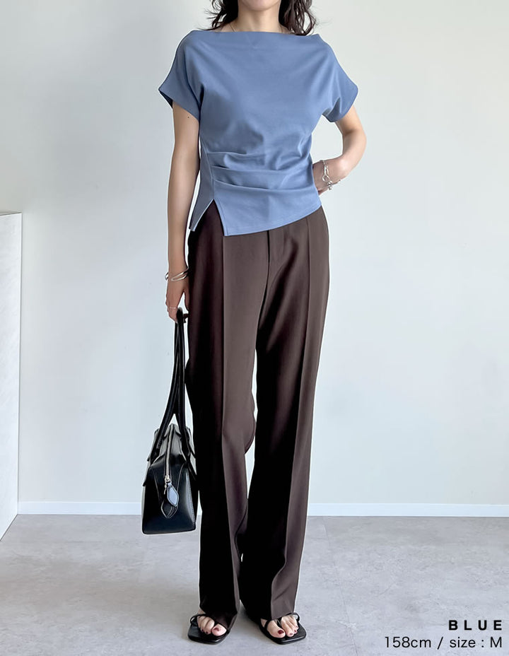 【TIME SALE 20%OFF ¥3,979⇒¥3,183】[2025 SUMMER COLLECTION][接触冷感]マシュマロカットソーワンショルダーTシャツ[mb] トップス 人気レディースファッション通販 リエディ