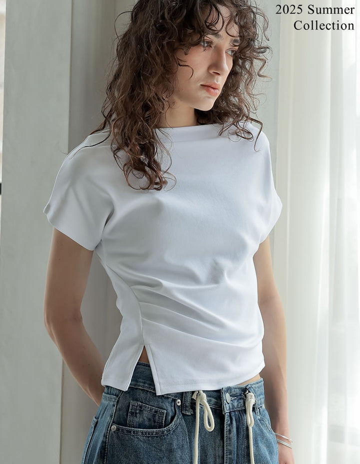【TIME SALE 20%OFF ¥3,979⇒¥3,183】[2025 SUMMER COLLECTION][接触冷感]マシュマロカットソーワンショルダーTシャツ[mb] トップス 人気レディースファッション通販 リエディ