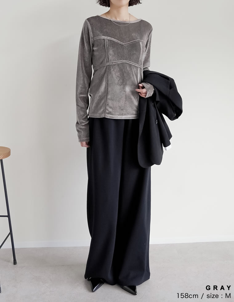 シアーベロアビスチェドッキングトップス - トップス通販 | 人気