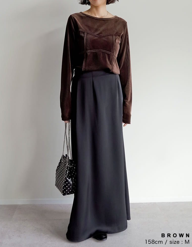 シアーベロアビスチェドッキングトップス - トップス通販 | 人気