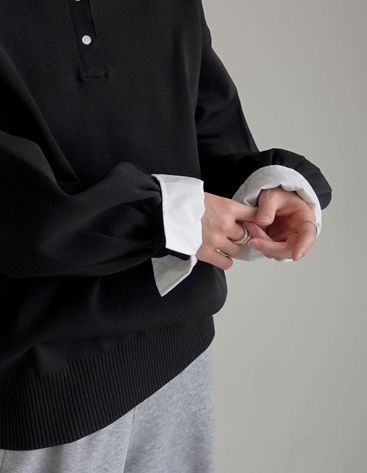 [新色追加]シャツ襟付きポロスポンジニットトップス トップス 人気レディースファッション通販 リエディ