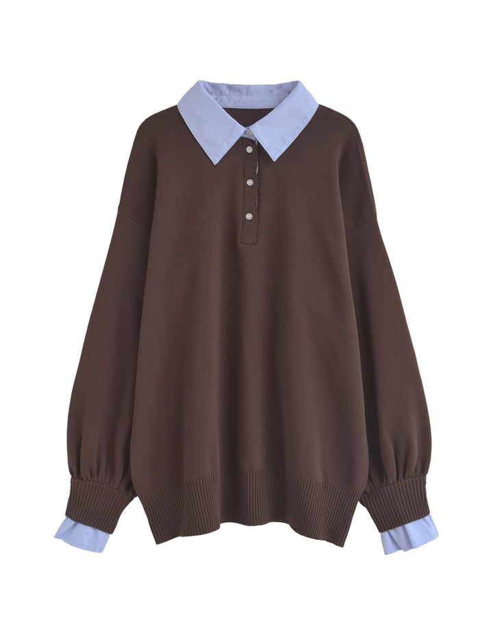 [新色追加]シャツ襟付きポロスポンジニットトップス トップス 人気レディースファッション通販 リエディ