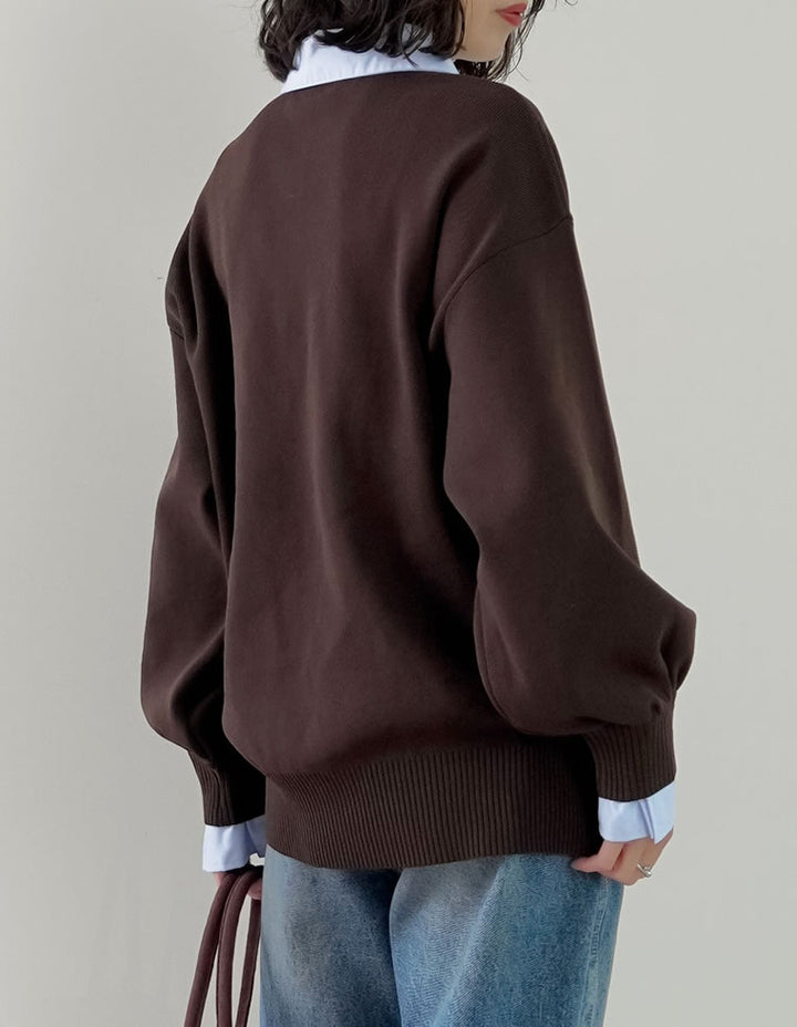 [新色追加]シャツ襟付きポロスポンジニットトップス トップス 人気レディースファッション通販 リエディ