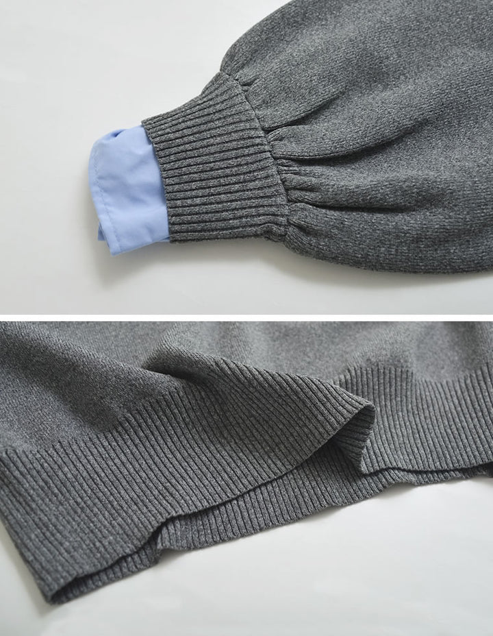 [新色追加]シャツ襟付きポロスポンジニットトップス トップス 人気レディースファッション通販 リエディ