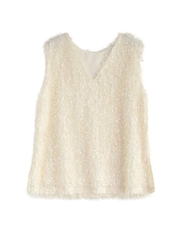 【TIME SALE 20%OFF ¥4,998⇒¥3,998】[2025 SUMMER COLLECTION]フリンジVネックノースリトップス[mb] トップス 人気レディースファッション通販 リエディ