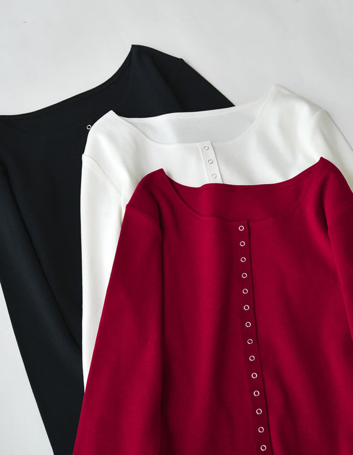 【TIME SALE 20%OFF ¥4,499⇒¥3,599】[2025 SUMMER COLLECTION]リブカットソースナップボタンカーディガン トップス 人気レディースファッション通販 リエディ