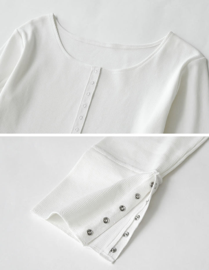 【TIME SALE 20%OFF ¥4,499⇒¥3,599】[2025 SUMMER COLLECTION]リブカットソースナップボタンカーディガン トップス 人気レディースファッション通販 リエディ
